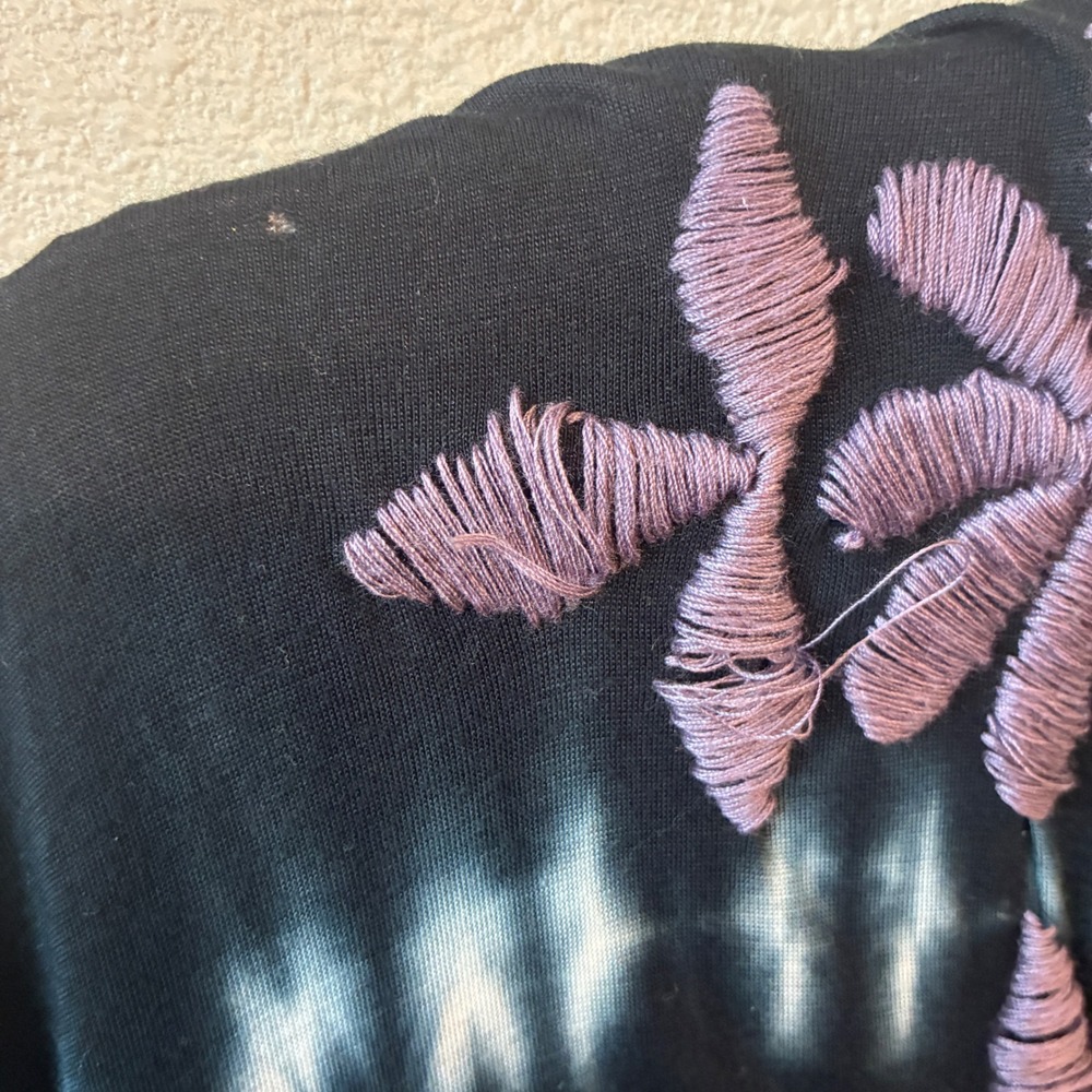 Free People Tie-dye Lavendar Emroidered Maxi Dress Cut Out Womens Size M NWT - Picture 8 of 10